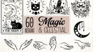 Magic and Celestial SVG Bundle 60 Design
