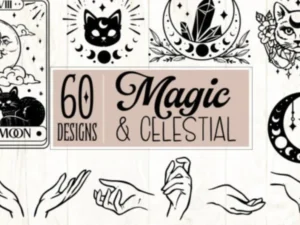 Magic and Celestial SVG Bundle 60 Design