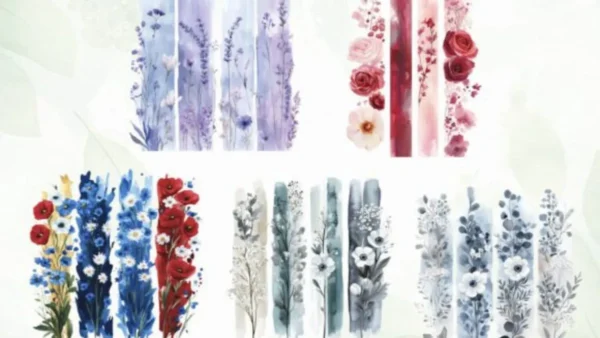 Wildflowers Brushstroke Clipart