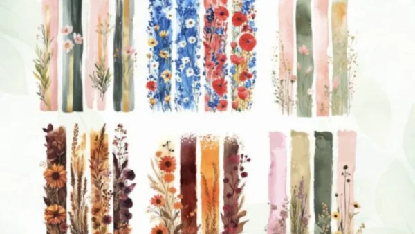 Wildflowers Brushstroke Clipart