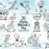 Happy Mother's Day Clipart PNG Bundle