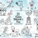 Happy Mother's Day Clipart PNG Bundle