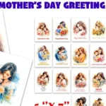 Happy Mothers Day Greeting Card Printable Bundle