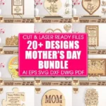 Happy Mother's Day Stand Decor Cut File Bundle