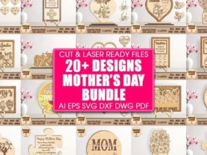 Happy Mother's Day Stand Decor Cut File Bundle