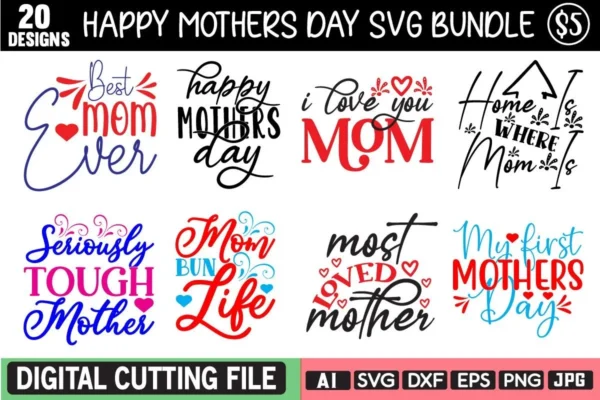 Happy Mothers Day Svg Bundle